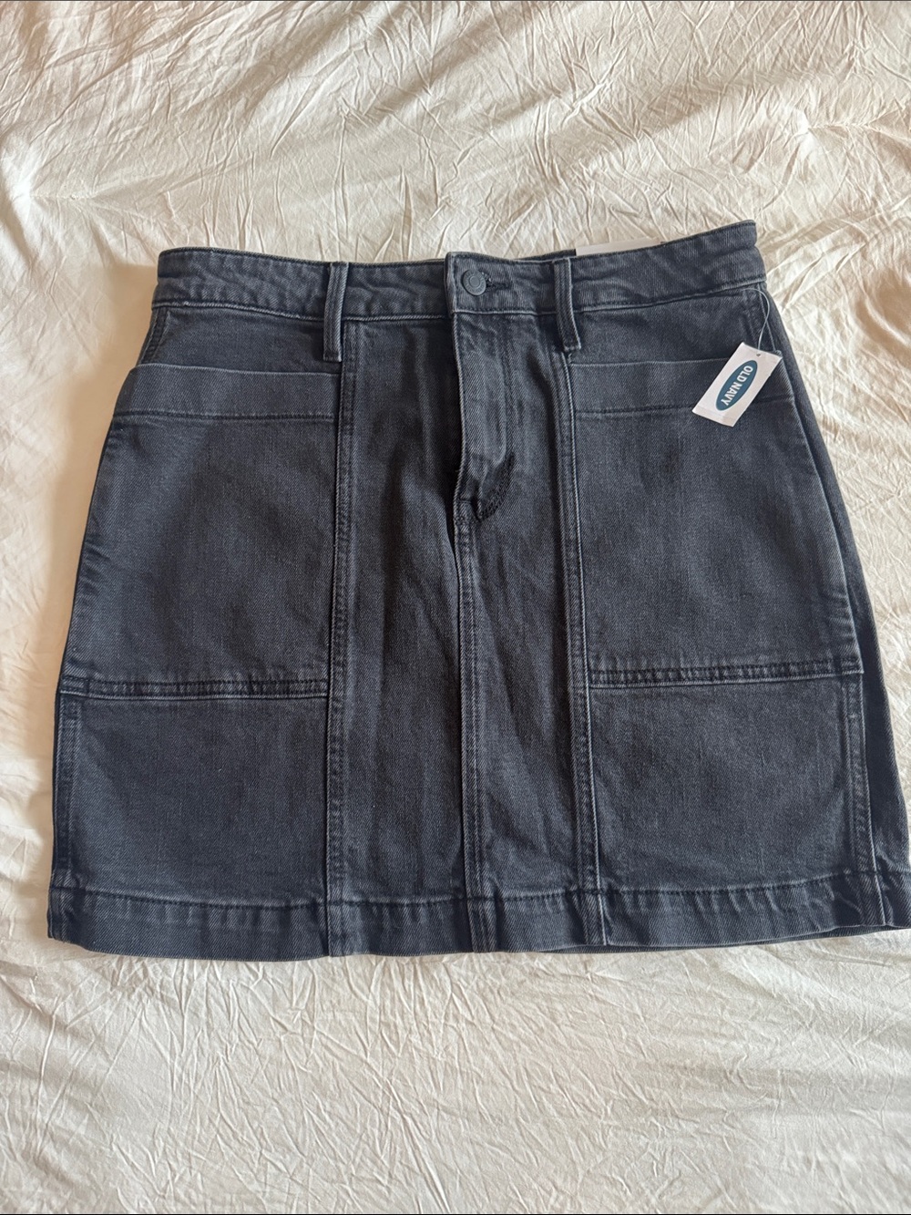 Old Navy Black Denim Mini Skirt